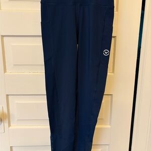 Virus Navy Athletic Leggings with White Logo